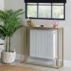 Dunelm Sullivan Gold Effect Slim Console Radiator Cover -Furniture Store 30712354