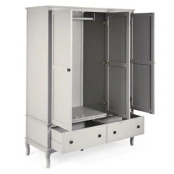 Dunelm Clara Triple Wardrobe, Grey -Furniture Store 30712489 alt03