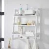 Lloyd Pascal Jasper White Wall Mounted Shelves With Chrome Hooks -Furniture Store 30714004