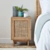 Dunelm Indi 1 Door Bedside Table, Mango Wood -Furniture Store 30727644