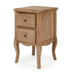 Dunelm Giselle 2 Drawer Bedside Table, Mango Wood -Furniture Store 30727655 alt02