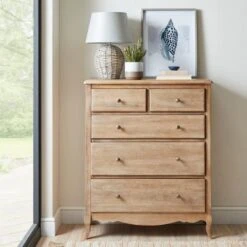 Dunelm Giselle 5 Drawer Chest, Mango Wood