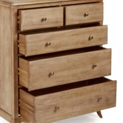 Dunelm Giselle 5 Drawer Chest, Mango Wood -Furniture Store 30727656 alt03