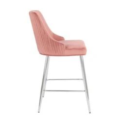 Dunelm Peyton Velvet Bar Stool -Furniture Store 30748311 alt03