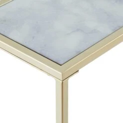 Dunelm Sullivan Gold Marble Effect Wide Slim Console -Furniture Store 30753021 alt03