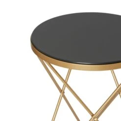 Dunelm Zoey Black Top Gold Effect Side Table -Furniture Store 30756925 alt03