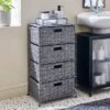 Dunelm Recycled Plastic Grey Rattan Drawer Tower 2 Dunelm Recycled Plastic Grey Rattan Drawer Tower -Furniture Store 30759023