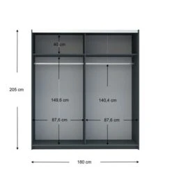 Harmony Norland 180cm Sliding Double Wardrobe 11 Harmony Norland 180cm Sliding Double Wardrobe -Furniture Store 30759391 alt04
