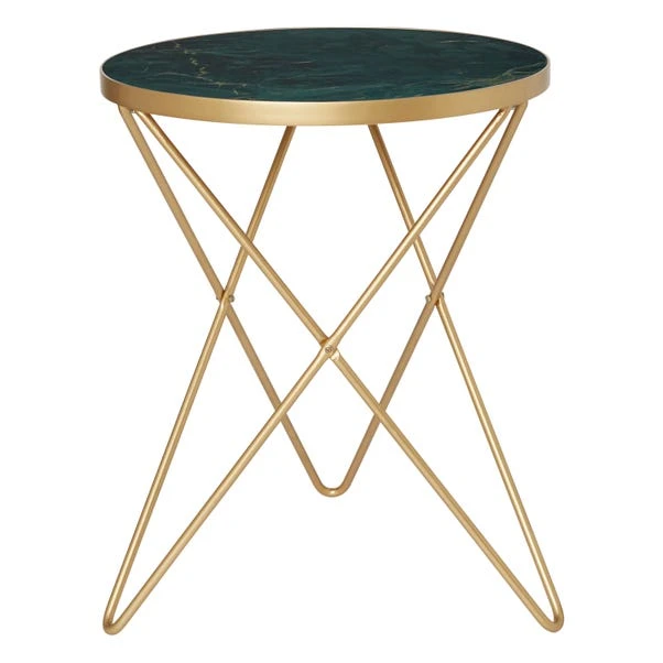 Dunelm Zoey Green Marble Effect Side Table 5 Dunelm Zoey Green Marble Effect Side Table - Image 3