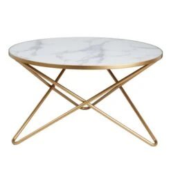 Dunelm Zoey White Marble Effect Coffee Table -Furniture Store 30764036 alt03
