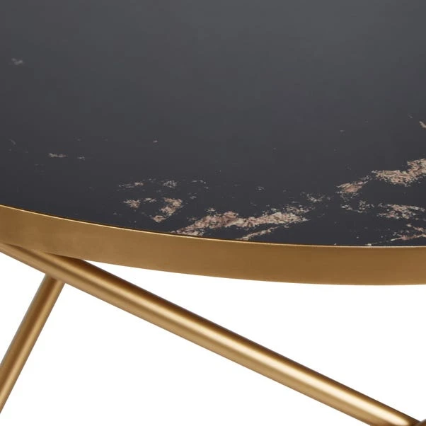 Dunelm Zoey Black Marble Effect Coffee Table 6 Dunelm Zoey Black Marble Effect Coffee Table - Image 4