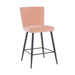 Dunelm Taylor Velvet Bar Stool -Furniture Store 30764837 alt02