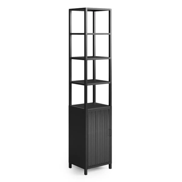Dunelm Stannis Reeded Glass Tall Cabinet 4 Dunelm Stannis Reeded Glass Tall Cabinet - Image 2