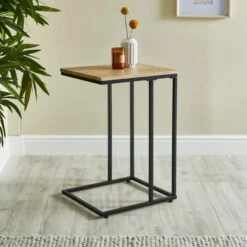 Dunelm Charlie Oak Effect C-Shaped Side Table 10 Dunelm Charlie Oak Effect C-Shaped Side Table -Furniture Store 30765711 alt02