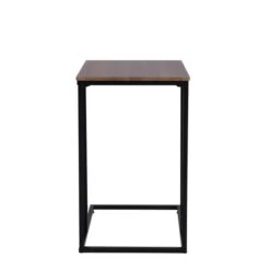 Dunelm Charlie Rustic Wood Effect C-Shaped Side Table -Furniture Store 30765712 alt03