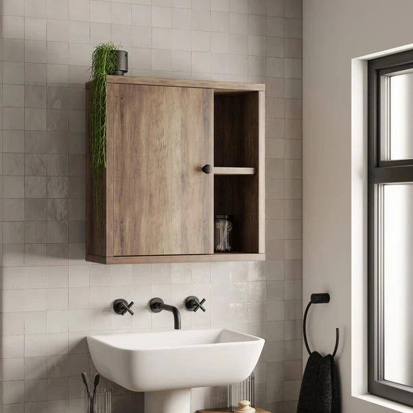 Dunelm Fulton Pine Effect Bathroom Wall Cabinet 3 Dunelm Fulton Pine Effect Bathroom Wall Cabinet