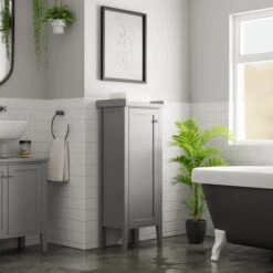 Furniture Store 43 Dunelm Lynton Grey Compact Bathroom Medium Unit