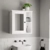 Dunelm Lynton White Compact Bathroom Wall Cabinet -Furniture Store 30765922
