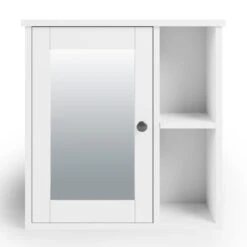 Dunelm Lynton White Compact Bathroom Wall Cabinet -Furniture Store 30765922 alt02