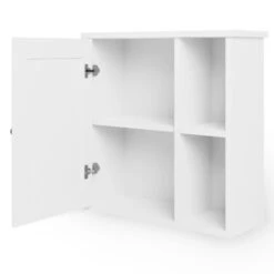 Dunelm Lynton White Compact Bathroom Wall Cabinet -Furniture Store 30765922 alt04