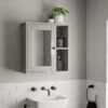 Dunelm Lynton Grey Compact Bathroom Wall Cabinet -Furniture Store 30765923