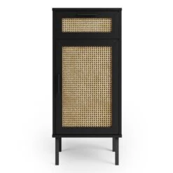 Dunelm Winslow Medium Cabinet Black Rattan -Furniture Store 30766710 alt02