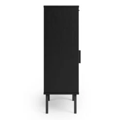 Dunelm Winslow Medium Cabinet Black Rattan -Furniture Store 30766710 alt03