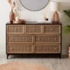 Dunelm Franco 7 Drawer Chest, Black -Furniture Store 30768079