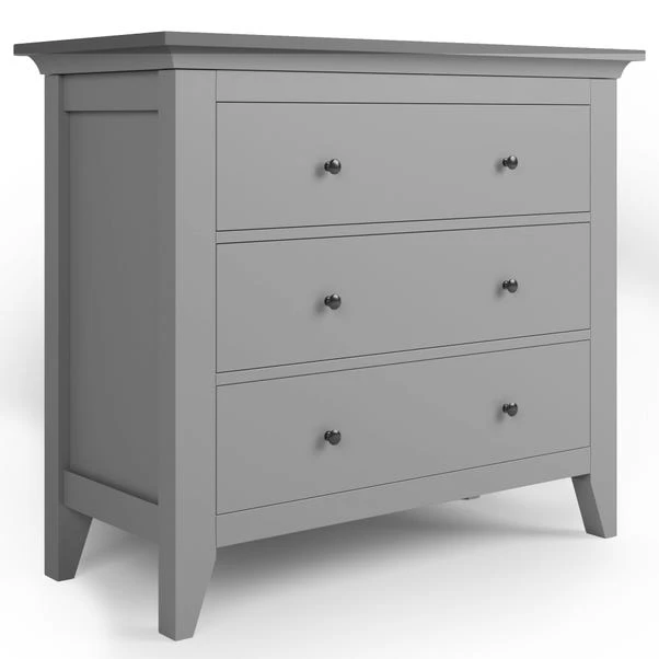 Dunelm Lynton 3 Drawer Chest, Grey 4 Dunelm Lynton 3 Drawer Chest, Grey - Image 2