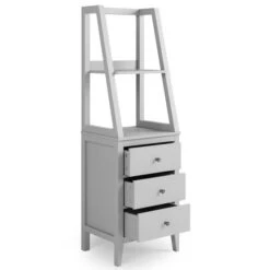 Dunelm Lynton 3 Drawer Ladder Bedside Table, Grey -Furniture Store 30768459 alt04