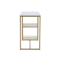 Dunelm Kendall Bar Table White Faux Marble -Furniture Store 30769219 alt03