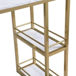 Dunelm Kendall Bar Table White Faux Marble -Furniture Store 30769219 alt05