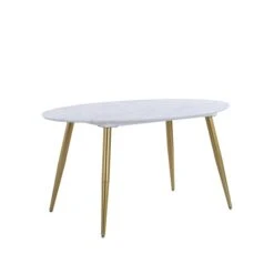 Dunelm Kendall Marble Effect Oval Dining Table -Furniture Store 30769223 alt02
