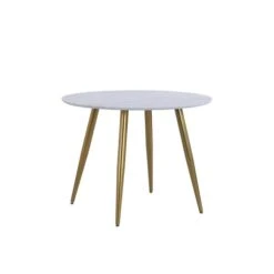 Dunelm Kendall Faux Marble Round Dining Table -Furniture Store 30769227 alt02
