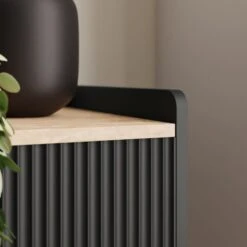 Dunelm Georgi Extra Wide TV Unit Black -Furniture Store 30769272 alt04