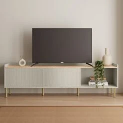 Dunelm Georgi Extra Wide TV Unit Natural -Furniture Store 30769273 alt03