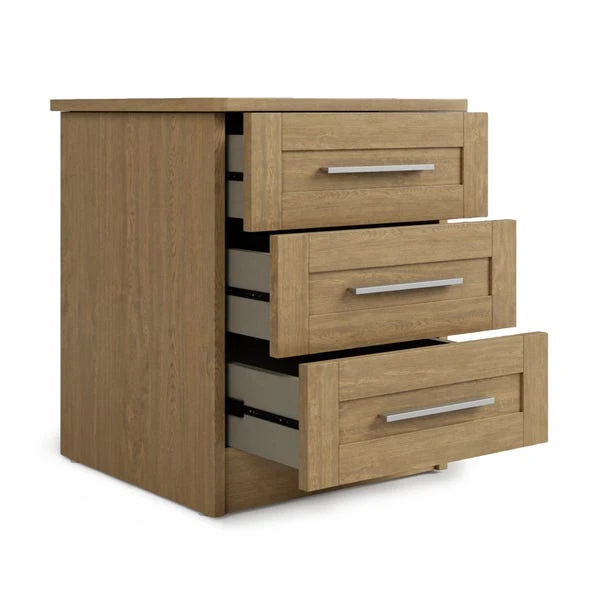 Dunelm Toby 3 Drawer Bedside Table 6 Dunelm Toby 3 Drawer Bedside Table - Image 4