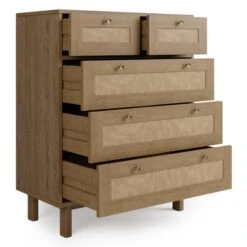 Dunelm Indi 5 Drawer Chest, Mango Wood -Furniture Store 30770719 alt04