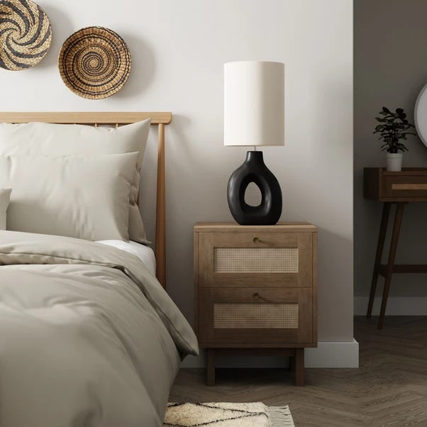 Dunelm Indi 2 Drawer Bedside Table, Mango Wood 3 Dunelm Indi 2 Drawer Bedside Table, Mango Wood