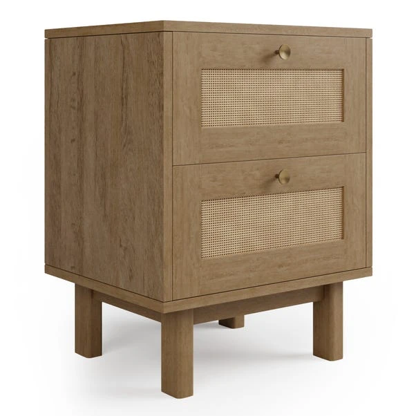 Dunelm Indi 2 Drawer Bedside Table, Mango Wood 4 Dunelm Indi 2 Drawer Bedside Table, Mango Wood - Image 2