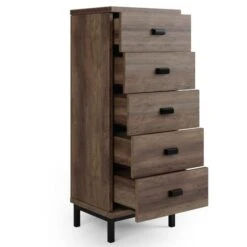Dunelm Fulton Tall 5 Drawer Chest, Pine Effect -Furniture Store 30773096 alt04