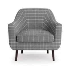 Dunelm Eddie Window Pane Check Tub Armchair -Furniture Store 30774780 alt02