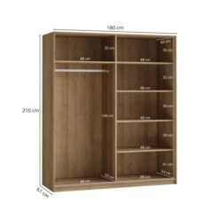Dunelm Lincoln 180cm Sliding Double Wardrobe -Furniture Store 30775849 alt04