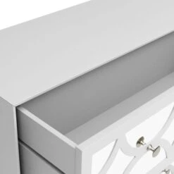 Dunelm Delphi 3 Drawer Chest, Grey & Mirrored -Furniture Store 30775917 alt05