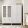 Dunelm Lynton 4 Door Wardrobe White 1 Dunelm Lynton 4 Door Wardrobe White -Furniture Store 30780266