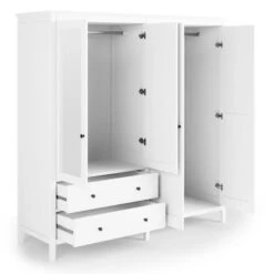 Dunelm Lynton 4 Door Wardrobe White -Furniture Store 30780266 alt04