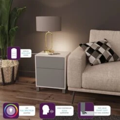 Frank Olsen Furniture LED Smart Click 1 Door & 1 Door Lamp Table -Furniture Store 30792868 alt02