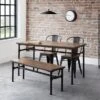 Julian Bowen Carnegie Rectangular Dining Table Mocha Elm -Furniture Store 30794170