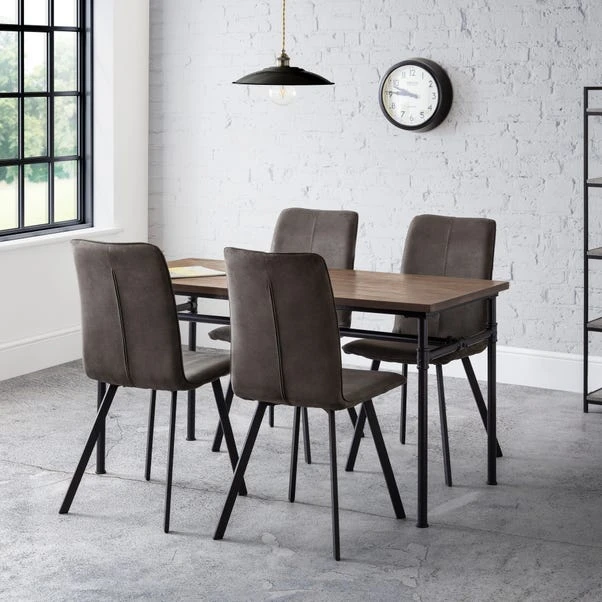 Julian Bowen Carnegie Rectangular Dining Table With 4 Monroe Dining Chairs 3 Julian Bowen Carnegie Rectangular Dining Table With 4 Monroe Dining Chairs