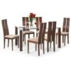Julian Bowen Cayman Rectangular Dining Table With 6 Dining Chairs -Furniture Store 30794181